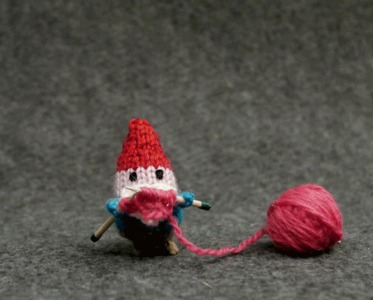Gnome knitting...