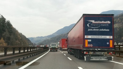 Constant stream of heavy goods vehicles