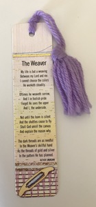 Bookmark found in amongst the weaving stuff
